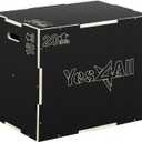 Yes4All 3 in 1 Non-Slip Wooden Plyo Box, Step Up Box for Workout, Plyometric Jump Box for Skipping, Jumping, Lunges, Squats, Dips