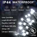 KNONEW 403FT 1000 LED Christmas Lights Outdoor String Light 8 Modes & Timer Fairy Lighting Plug in Waterproof for Xmas Yard Tree Wedding Party Holiday Decorations (Cool White)