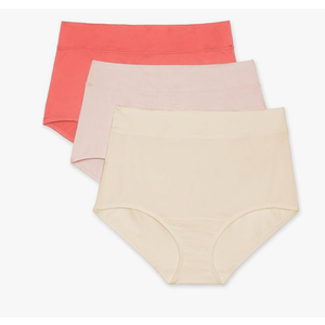 Warner's Women's Blissful Benefits Dig-Free Seamless Brief 3-Pack, Size L
