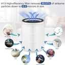 HAP604 Replacement Filters Compatible with ECOSELF HAP604 Air Purifier, 3-In-1 High-Efficiency Filter with Activated Carbon Filtration System, 2 Pack, White