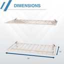 HyLoft 2-Pack Heavy Duty Steel Wall Garage Shelving, 36 in. x 18 in. Adjustable, Includes Hanging Rod, Max Shelf Load 200 Pounds, Item 777, White Powder Coated Finish