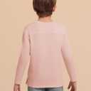 Haloumoning Boys Long Sleeve Shirts Kids Crewneck T-Shirts Casual Split Hem Fall Tops Tees 5-14 Years