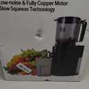 Cold Press Juicer, 5.5inch Wide Feed Chute Juicer Extractor Machine, Slow Masticating Juicer for Whole Vegetables & Fruits, Black