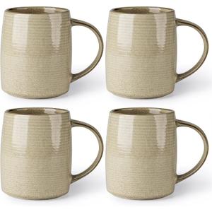 GBHOME Large Coffee Mugs Set of 4, 18oz Handmade Ceramic Coffee Mugs Set with Gradient color for Latte/Tea/Beer/Hot Cocoa, Dishwasher & Microwave Safe, Cappuccino