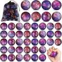 90 Pack Galaxy Stress Balls Bulk for Kids Adults 2 Inch Space Squeeze Anxiety Fidget Sensory Balls Children Outer Space Mini Relief Balls for Birthday Party Favors Finger Exercise School Carnival Gift