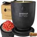 CandlePlanter Concrete Cement Candle Planter - Aromatherapy Scented Candles for Home, Soy Candles - Scented Candle & Dual Purpose Jar, Strong Scented - 8 Oz, 50 Hour Burn - Black Sandalwood