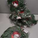 6 Pcs Mini Christmas Wreath for Cabinets Kitchen, 12 Inch Small Christmas Wreaths with Lifelike Norfolk Pine Aspen Fir Tips Cones Red Berry Bow Xmas Door Wreath for Front Door Porch Wall Window Indoor