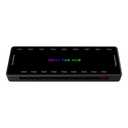 SHAKING TANK ARGB and PWM Fan hub,9 Ports RGB Hub,1 to 9 Multi Way Magnetic backplane Splitter 5V/3PIN Case Fan Hub Adapter PWM ARGB Fan Black