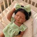 18 Inch Black Reborn Baby Doll, Washable Full Vinyl Sleeping Girl