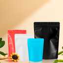 100 Pack Stand up Bags, Resealable Bags, Smell Proof Bags for Sealing Storage, Scratch Resistant Hand Storage Bags. (Red, 4.77.9 inch)