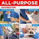 24 Gauze Rolls - 4" x 4.1yd - Soft and Breathable Rolled Gauze - Latex-Free Premium Individually Wrapped Bandages with Bonus Tape - First Aid Conforming Stretch Wrap for Wound Care - Vet Wrap