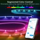 DAYBETTER Smart IC LED Strip Lights, BGRIC LED Lights for Bedroom, DIY Multiple Colors on One Line, App Control Color Changing Strip Lighting Music Sync Home Decor 16.4 ft