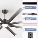 ZMISHIBO 36 Inch Ceiling Fan Downrod with Coupler, 1" Diameter and 36" Height Ceiling Fan Extension Rod with Wires, Downrods Extension for Most of Ceiling Fans, Oil Bronze, Not Threaded