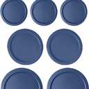 Replacement Lids for Pyrex Glass Foood Storage Containers Containers Round (2) 1-Cup (3) 2-Cup (2) 4-Cup (2) 7-Cup (Blue)