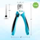Boshel Large Dog Nail Clippers with Safety Guard to Avoid Over-Cutting Nails and Free Nail File, Razor Sharp Blades, Professional at Home Grooming