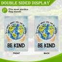 Hafhue In A World Where You Can Be Anything Be Kind Welcome Garden Flag Yard Outdoor Farmhouse Decorations, Waterproof Double Sided Printing, Earth Peace Equality Inclusive Diversity Yard Flag Gift