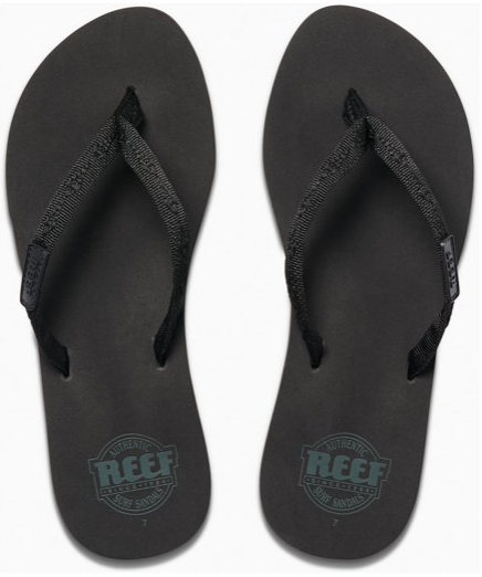 REEF Ginger Women's Flip Flop Sandals (Black,10)