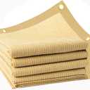MEANCHEN 90% 10x10ft Sun Shade Cloth for Outdoor Deck Backyard Patio Garden Shade Fabric Privacy Screen Pergola Shade Cover Canopy Beige
