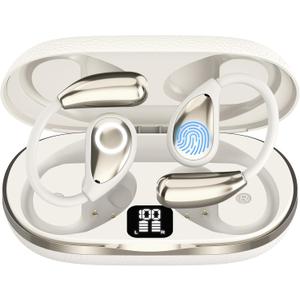 AI Language Translator Earbuds, OWS Real-Time 3-in-1 Translation Earbuds 144 Languages & Accents, Translation Device for Travel Business LearningMilky White