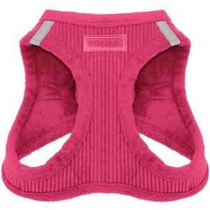 Voyager Step-in Plush Dog Harness  Soft Plush, Step in Vest Harness for Small and Medium Dogs by Best Pet Supplies - Harness (Fuchsia Corduroy), XS (Chest: 13-14.5")