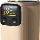 AGWIM Portable Baby Bottle Warmer for Breastmilk or Formula - Fast Heating, Leak-Proof, 18W Fast Charging, Nightlight, Temperature Display, Can Use While Charging, 6000mAh, Gold