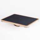 StrongTek Professional Wooden Balance Board, Rocker Board, Wood Standing Desk Accessory, Balancing Board for Under Desk, Anti Slip Roller, Core Strength, Stability, Office Wobble Boards (Advanced-Rotate 360)