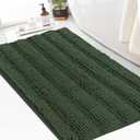 Turquoize Chenille Bath Rugs Shaggy Bathroom Rugs Non Slip Bath Rugs for Bathroom 24 x 36 Bronze Green Bath Rug Extra Soft and Absorbent Area Rug, 24"x 36", Bronze Green