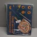 Acacia Wood Pizza Peel & Wooden Paddle Set  Folding Handle Pizza Board with 18 Turning Fork, Pizza Oven Tools & Accessories for Homemade Pizza, Bread & Baking, Gifts for Pizza Lovers