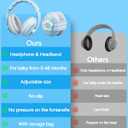 2 in 1 Baby Ear Muffs, Noise Reduction Earmuffs & Adjustable Headband for Baby, Hearing Protection Headphones