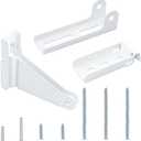 Reinforced Storm Door Closer Bracket, Screen Door Closer Replacement Part, Compatible with Andersen, Emco, Larson,Pella,40201 Door Repair Kit, for Wind Protection and Protecting Doors (White)