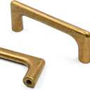 Asidrama 10 Pack 3 Inch(76mm) Antique Brass Cabinet Pulls Vintage Retro Cabinet Handles Cupboard Handles Kitchen Cabinet Hardware for Cupboard Drawer Pulls