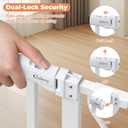 34" Extra Tall Baby Gate for Stairs, Auto Close Stroller Friendly Dog Gate Indoor for Doorways, Pressure Mounted 29"-51" Wide Baby Gate, Easy Walk Through Gate for Children & Pets, White