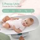 Momcozy Baby Scale, Multi-Function Scale for Body Weight and Height Measurement, Weighted Feeds, with Curved Removable Tray, for Newborns, Adult Scale & Pet Scale, 5 Units, Auto-Off,Digital LED Screen