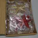 Hiboom 12 Pcs Mini Christmas Tree Topper 4 Inch Glitter Star Treetop Small Christmas Tree Topper Star Mini Xmas Tree Ornaments Bulk Decorative for Crafts Home Xmas Holiday Party (Silver Red Gold)