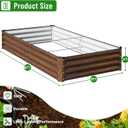 SnugNiture Galvanized Raised Garden Bed 6x3x1FT Outdoor Large Metal Planter Box Steel Kit for Planting Vegetables, Flowers