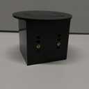 Kanayu Black Recessed Floor Outlet 3.98"x 3.66"x 4" 1-Gang with 4.8a USB Chargers 20 Amp Floor Receptacles Round Outlet Kit Electrical Waterproof Box Cover, ETL Listed