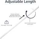 Amazon Basics No Drill Spring Tension Curtain Rod, Adjustable Length 36-54", Classic Finial, White