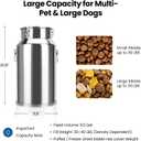 30-40 LBS Stainless Steel Pet Food Storage Container with Airtight Lid