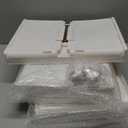 3 Tier Storage Bins with Lids, 23QT Stackable Closet Organizers and Storage with Wheels, Collapsible Storage Boxes, Foldable Plastic Storage Containers for Home,Office, Dorm Room-White