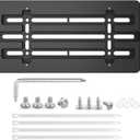 RED WOLF Front License Plate Bracket Holder Frame Tag Universal for Car Truck Van SUV with 6 Screws and Wrench Kit Black Easy Mount