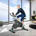 Stationary Exercise Bike Cycling Bike W/33Lbs Flywheel Home Fitness Gym Cardio - Black, SP37673
