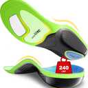 Plantar Fasciitis Insoles Shoe Inserts for Men Women, 240lbs Heavy Duty Arch Support Inserts for Pain Relief, Work Boot Orthotics Insoles for Standing All Day, XL (XL(Men 11-12/Women 12-13)--305mm, Green)