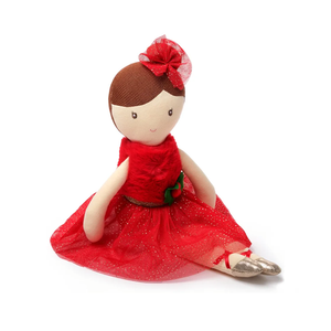 Bearington Evie Christmas Ballerina, 16.5 Inch Ballerina Doll, Ideal Christmas Doll Gift for Toddlers, Kids & Teens