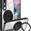 Case for Sony Xperia 1 VI Invisible Stand Magnetic Blue, Military-Grade Protection for Sony Xperia 1 VI Phone Cases with Car Mounts Accessories Funda Girls/Men Shockproof Original Slim Cover (Black)