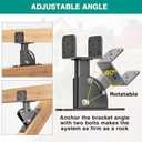 Antsky Pergola Brackets 4x4 (Actual Size:3.5"×3.5") Adjustable Angles Saddle Roof Riser Brackets for Patio Cover 304 Stainless Steel Pergola Bracket Kit Patio Roof Riser Patio Kit, 3Pack