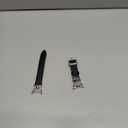 Wearlizer Leather Bands Compatible with Google Pixel Watch 4/3 41mm/Pixel Watch 2/1 Band Women, Dressy Designer Slim Leather Strap with D-Shape Metal Buckle for Pixel Smartwatch Accessories (Black/Silver)