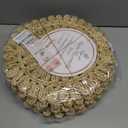 13.8 Set of 6 Flower Woven Placemats from Natural Corn Husk, Boho Wicker Place mats, Rattan Round Placemats for Farmhouse and Spring, Summer Parties