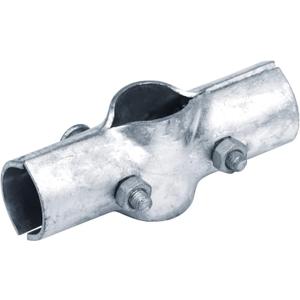 8 Pack 1-3/8" x 1-3/8" Line Rail Clamp for Chain Link Fence, Boulevard Pipe Clamps, Cross Crid Connector, 7/64"