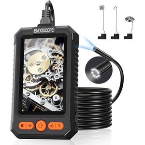 BlueSwan Borescope Camera with Light, 16.4ft Semi-Rigid Cord Snake IP67 Waterproof HD Endoscope Inspection Camera for Automotive Engine, Wall, Pickup Tool Set, Cool Gadgets for Men, Gifts for Dad