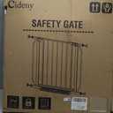 Baby Gate No Drilling, 29"-40" Auto Close Dog Gate Indoor for Doorways & Stairs, Pressure Mounted Adjustable Pet Gate, Easy Walk Through Child Gate for Children & Pets Stroller Friendly, White
